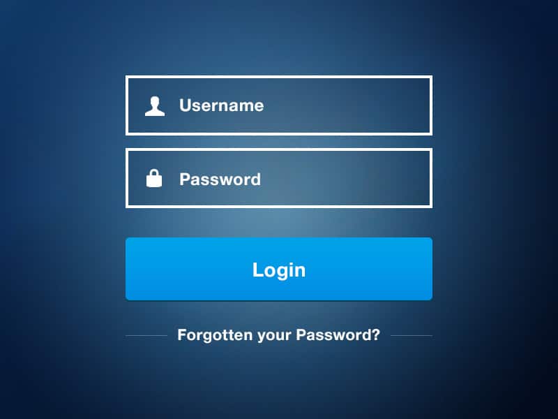 simple login box