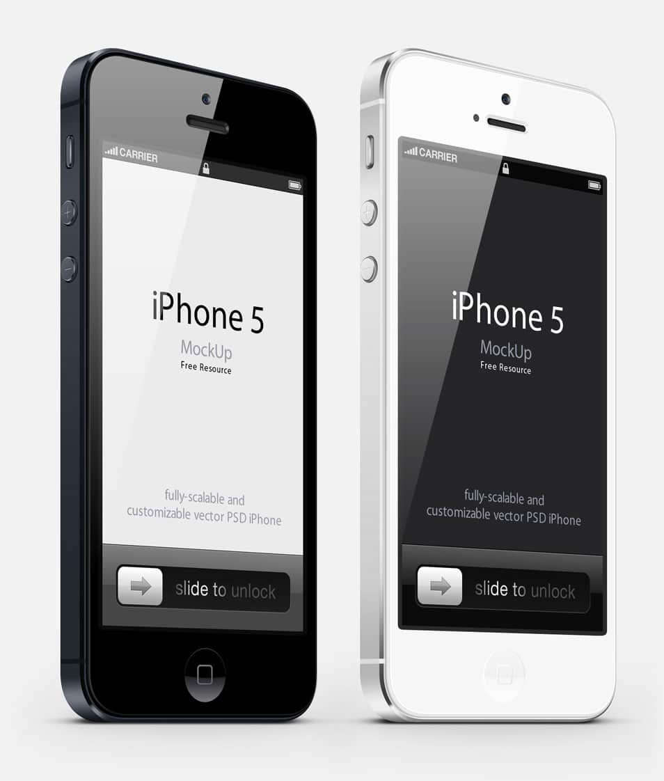 View iPhone 5 Psd Vector Mockup