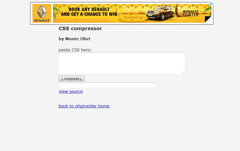 CSS compressor - phpinsider