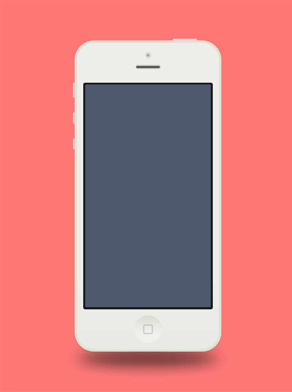 Flat iPhone 5 Adobe Fireworks Template 