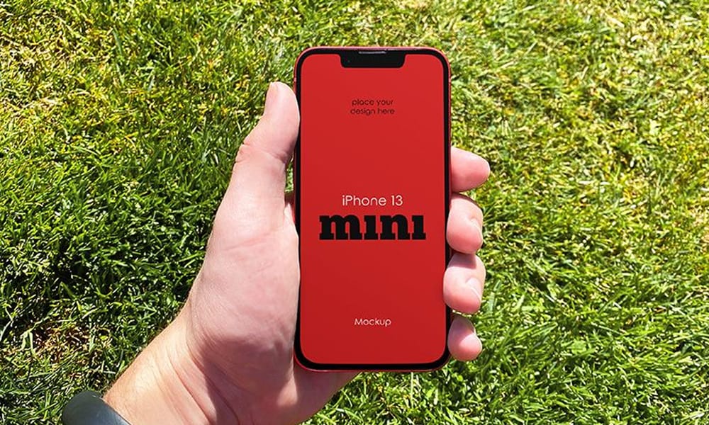 Free iPhone 13 Mini Mockup PSD