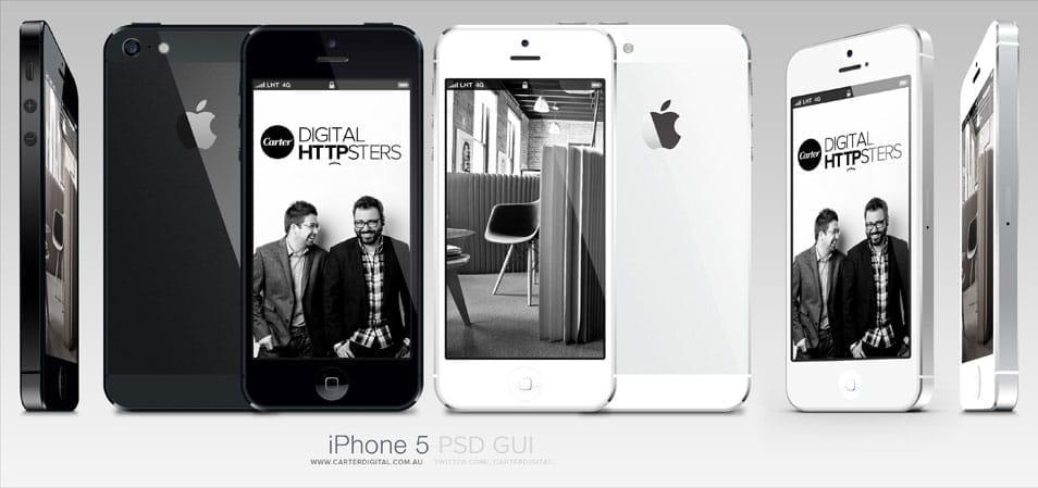 Free iPhone 5 PSD GUI V4