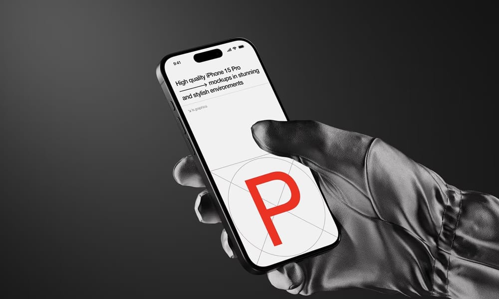 Intuitive iPhone 15 Pro Mockup PSD