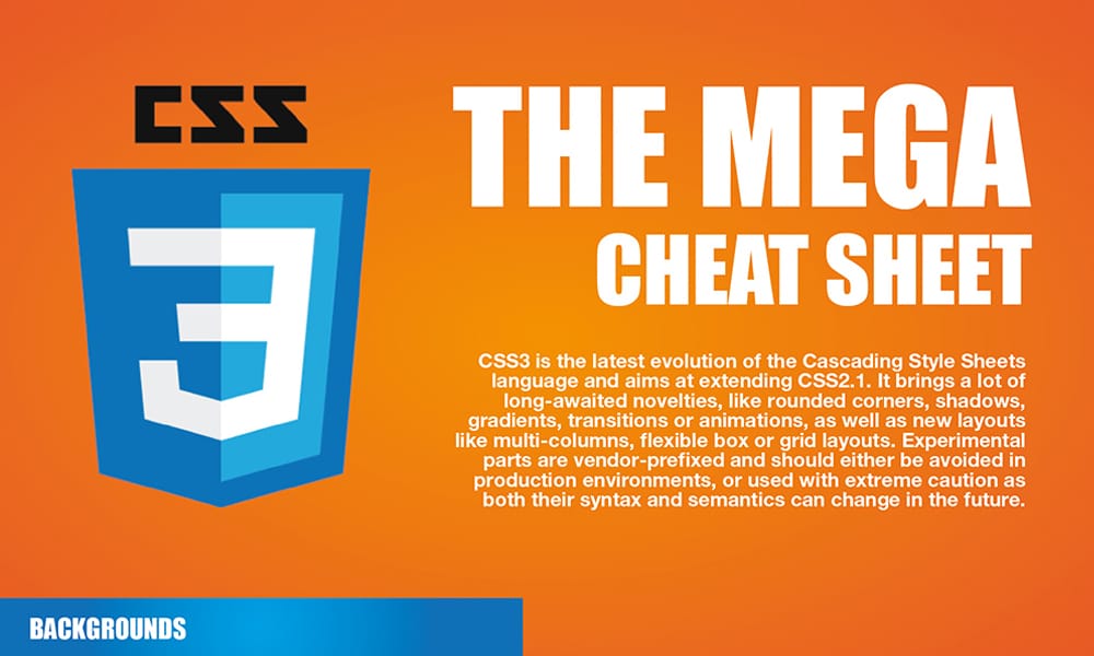 Mega CSS3 Cheat Sheet Infographic