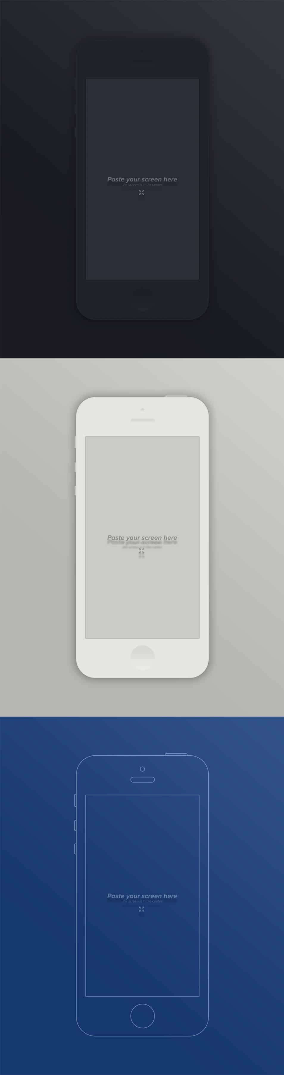 Minimal iPhone 4 iPhone 5 Mockup Templates