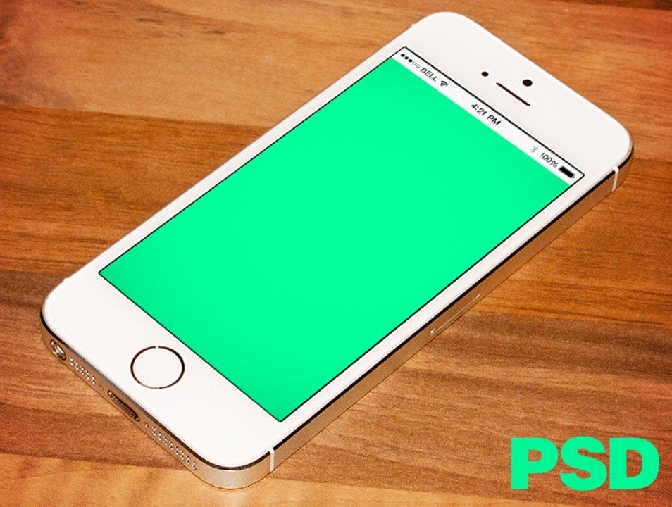 Realistic iPhone 5s PSD