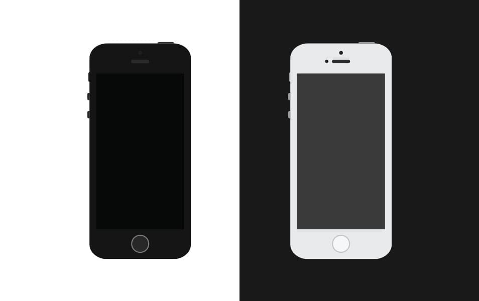 Simple Flat iPhone 5S Vector