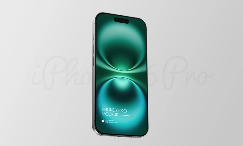 Simple iPhone 16 Pro Mockup PSD