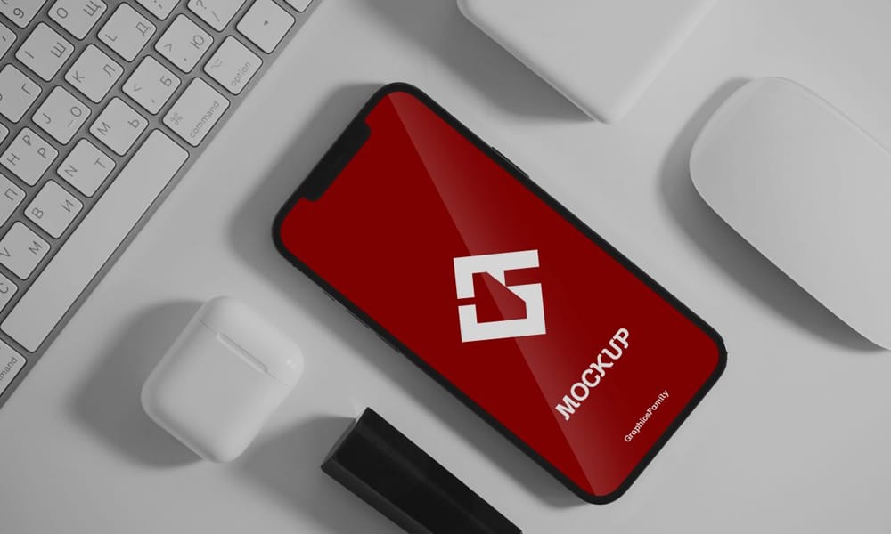 iPhone 13 User Interface App Design Mockup