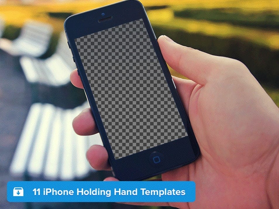 iPhone Holding Hand Templates PSD 
