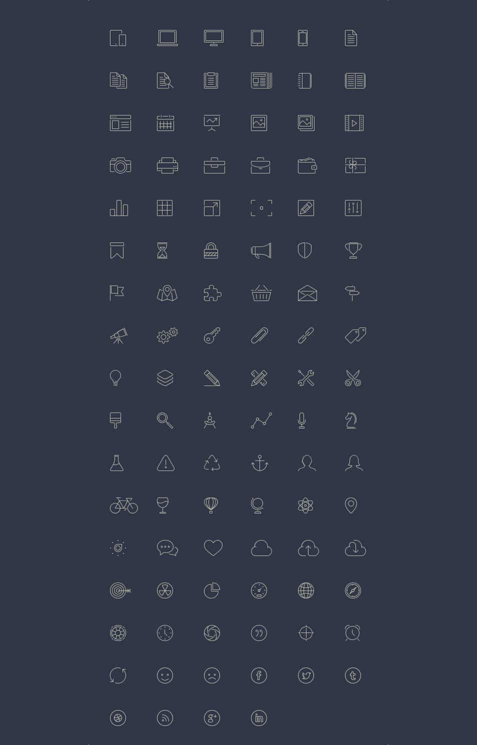 100 Free Line-Style Icons