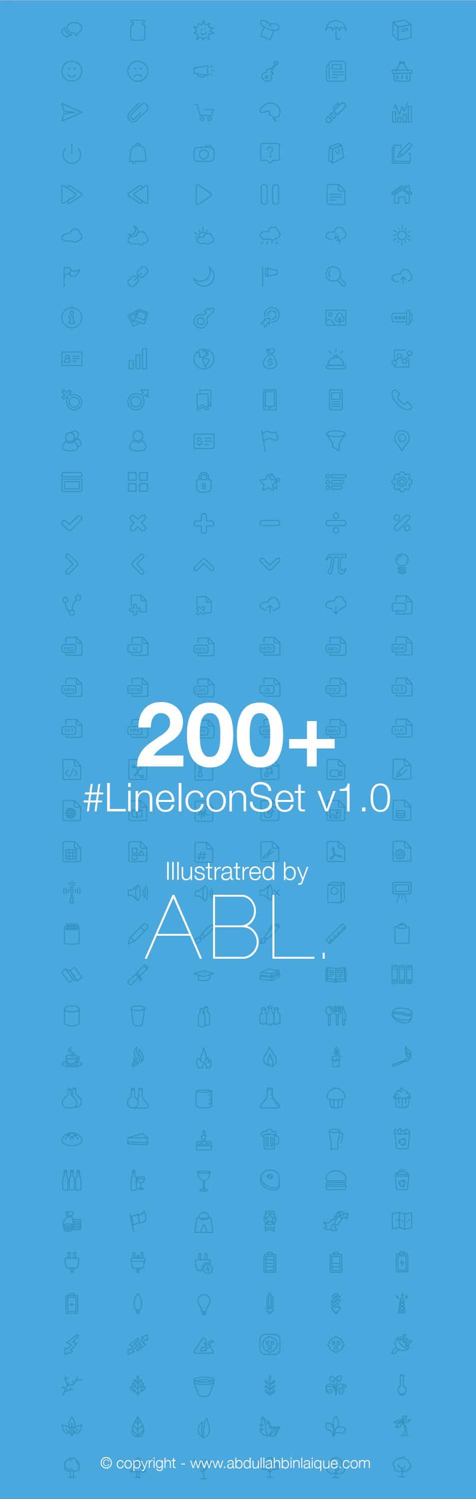 200+ LineIconSet v1.0