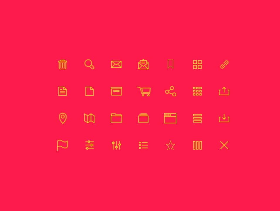 28 Free vector line icons