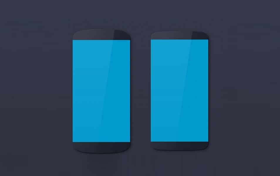 Android devices mockups (Nexus, LG, Galaxy)