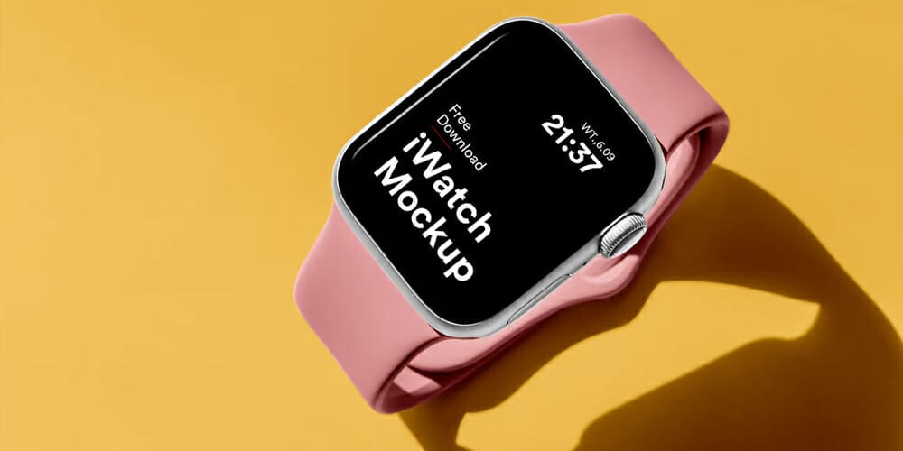 Apple Watch Lies on Floor Mockup