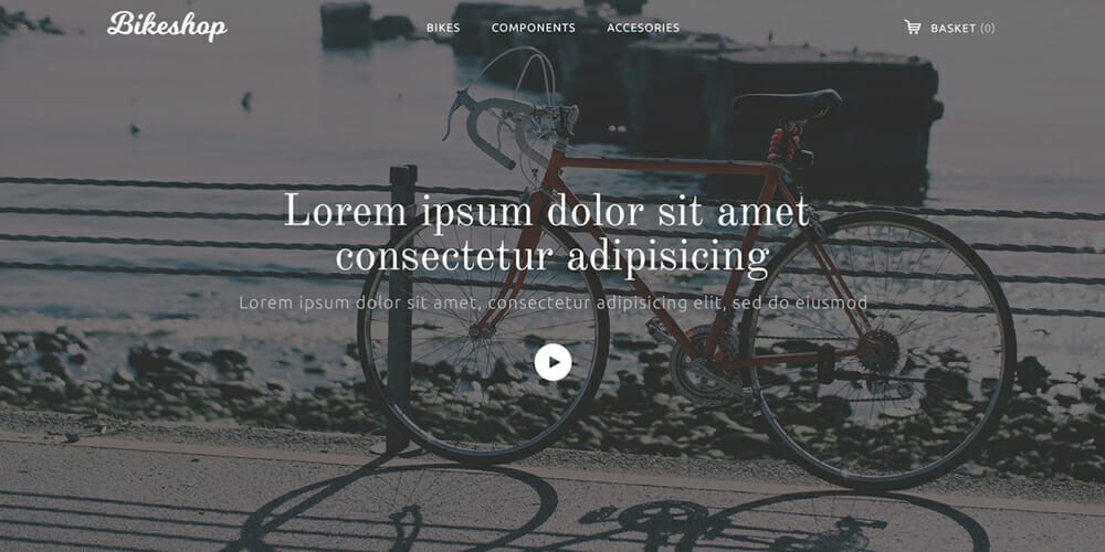 Free Ecommerce Web Templates PSD 74 Bikeshop Template