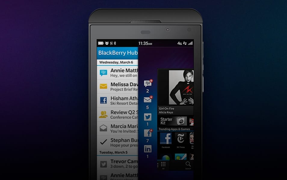 Blackberry Z10 Device Mockup (PSD)