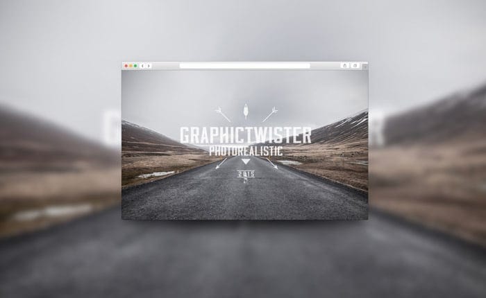 Blurred Background Browser PSD