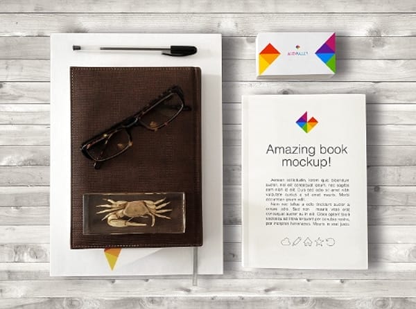 Book And Business Card Mock up