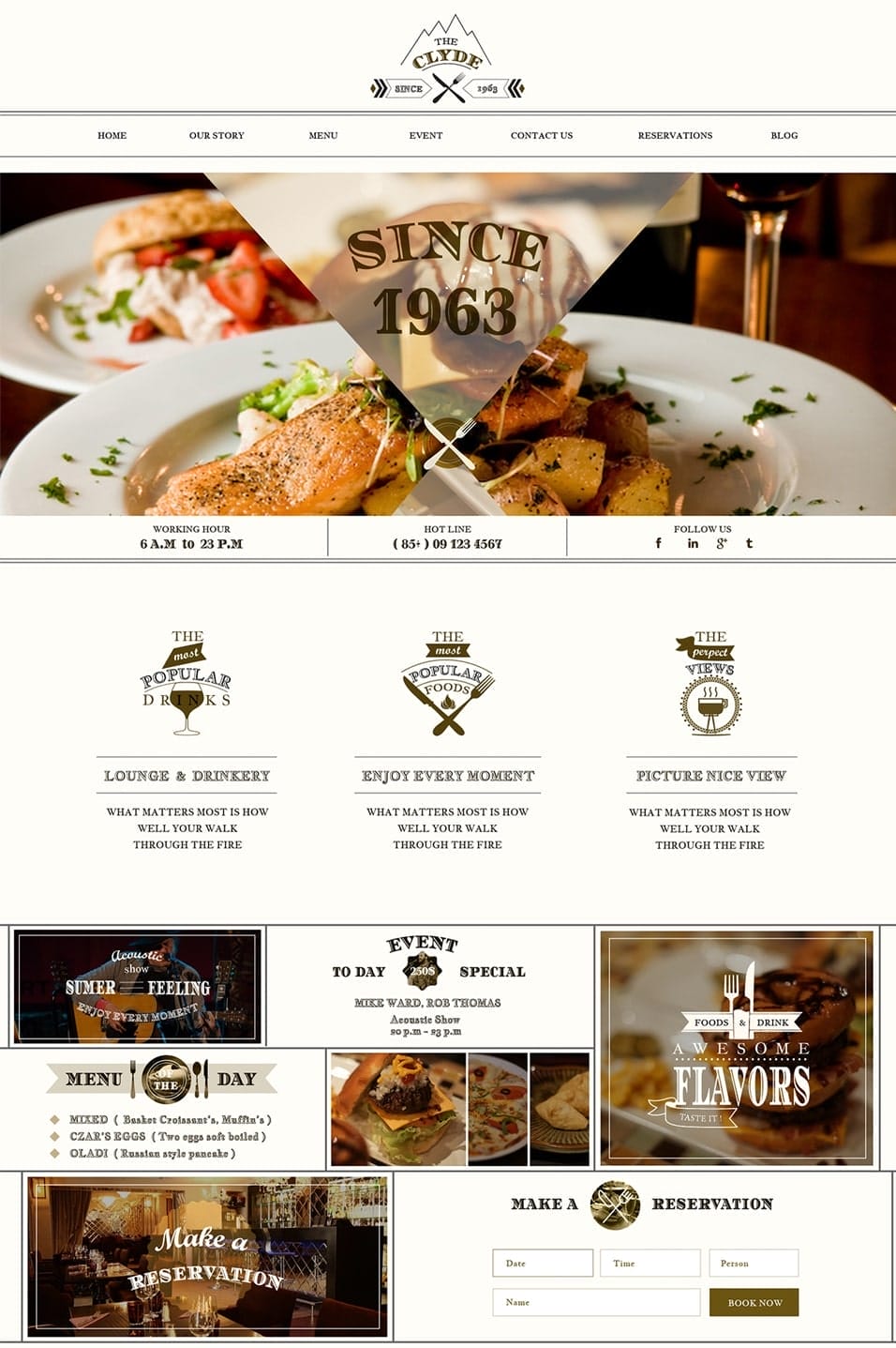 CLYDE Free Restaurant PSD
