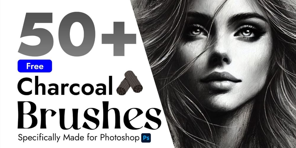 Charcoal Brushes for Photoshop