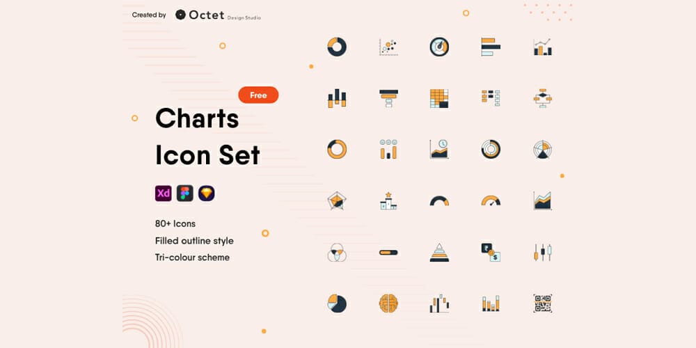 Latest Collection of Free SVG Icons & Illustrations 204 Charts Icon Set