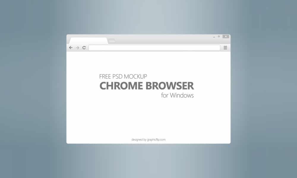 Chrome Browser Mockup PSD