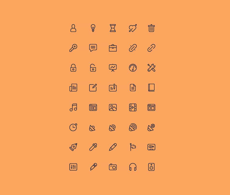 Cicons: 40 Outline Icons