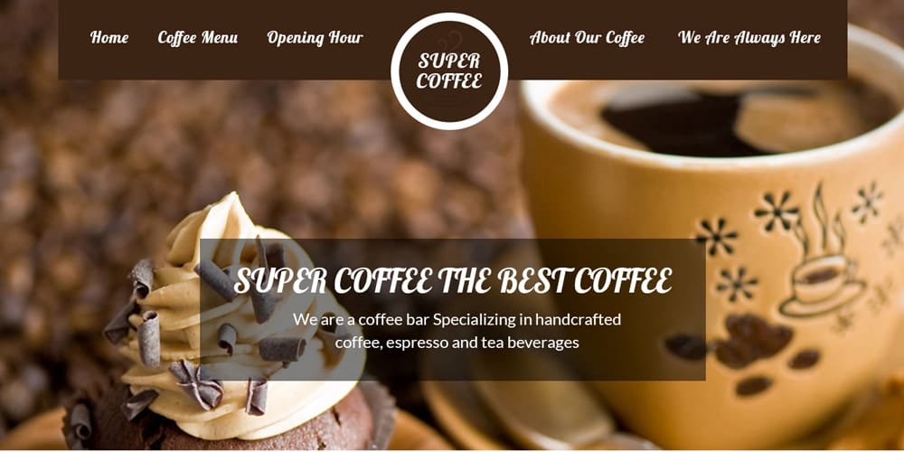Coffee Shop Web Template