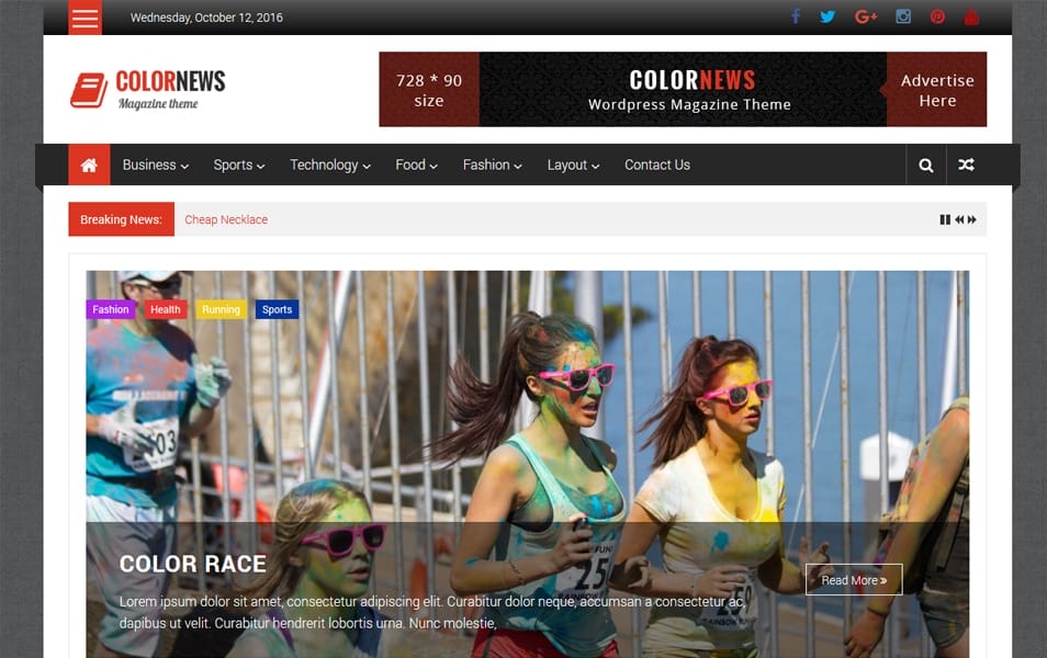 ColorNews Responsive WordPress Theme