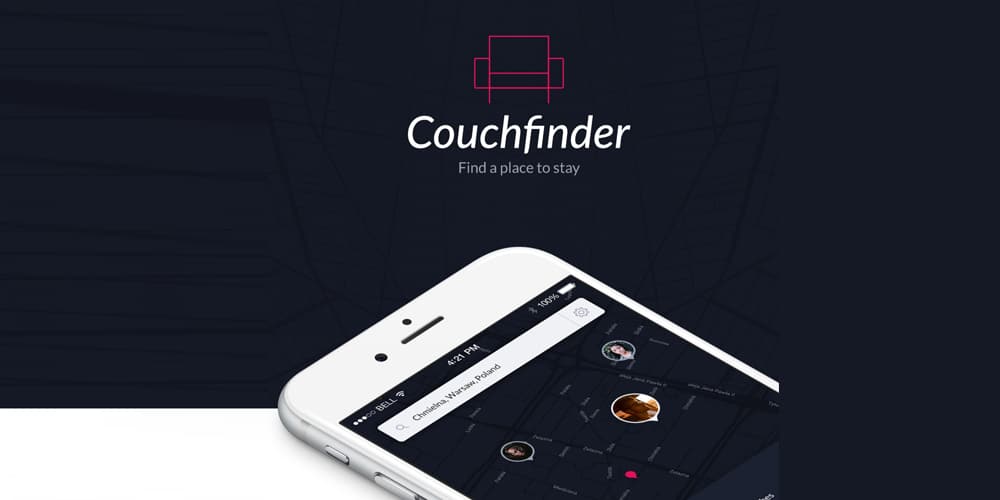 Couchfinder Mobile App UI PSD