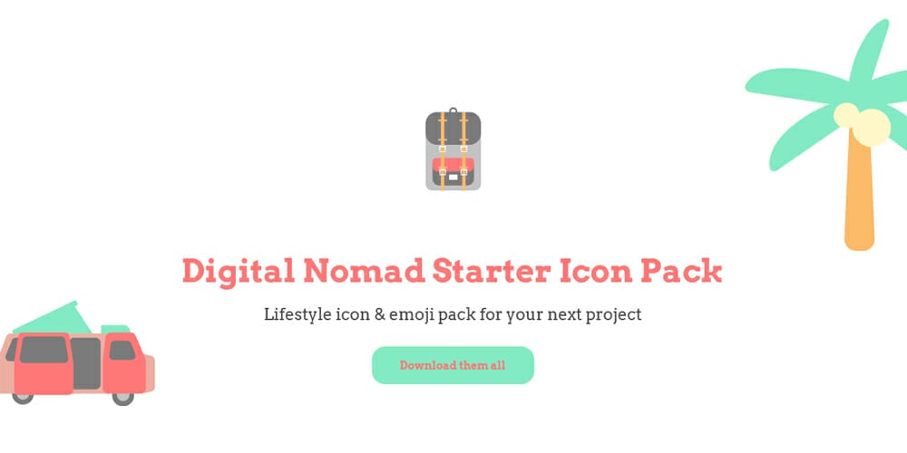 Latest Collection of Free SVG Icons & Illustrations 175 Digital Nomad Starter Icons