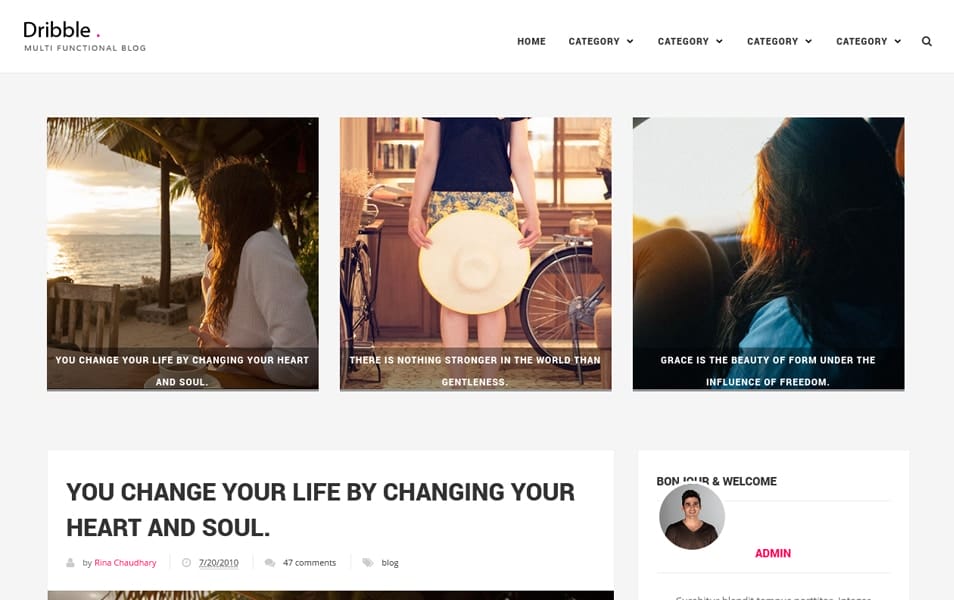 Dribble Clean & Responsive Blogger Template