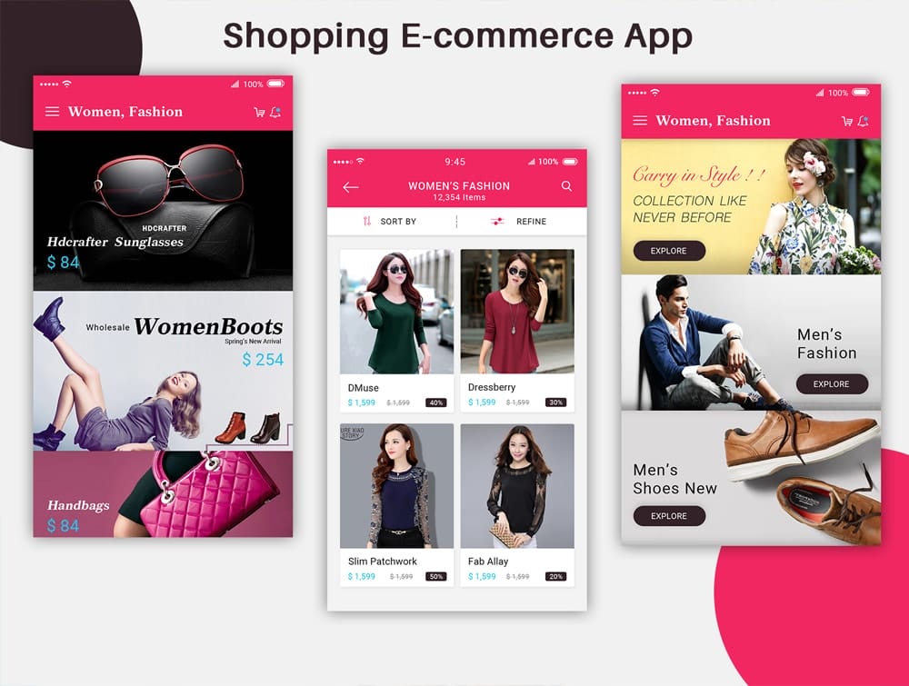 E-Commerce Mobile App UI PSD