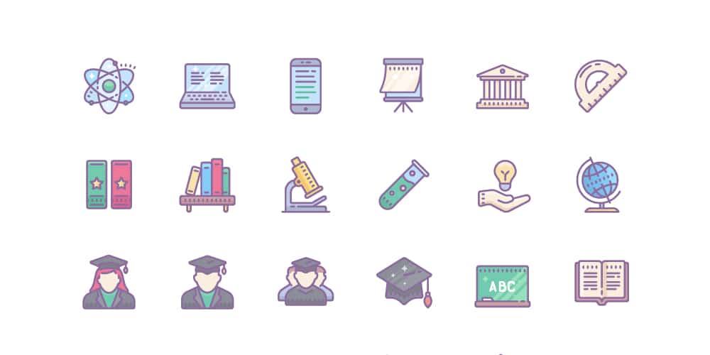 Latest Collection of Free SVG Icons & Illustrations 215 Education Icons
