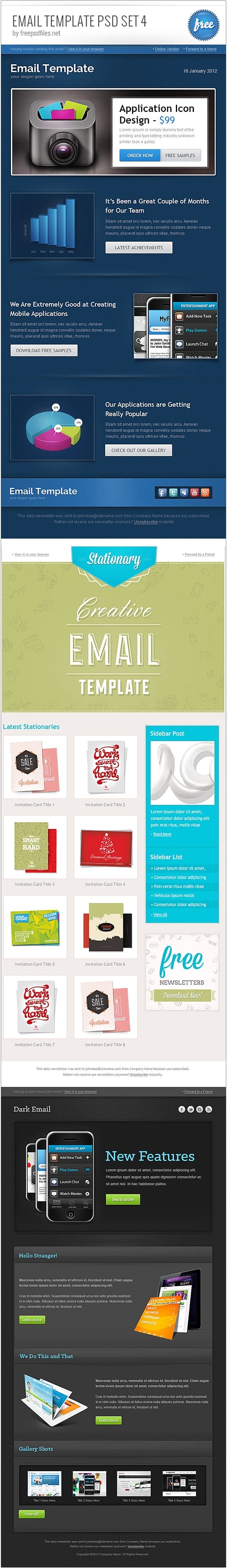  Email-Template-PSD-Set