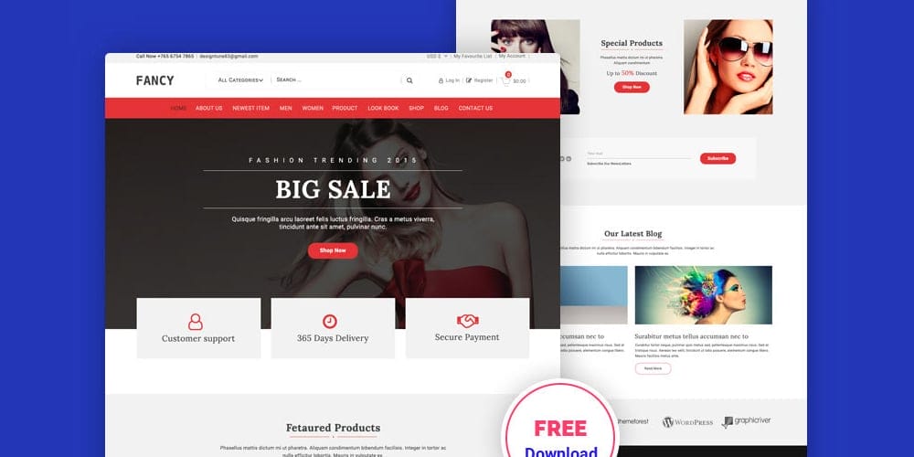 Free Ecommerce Web Templates PSD 20 Fashion Ecommerce Template