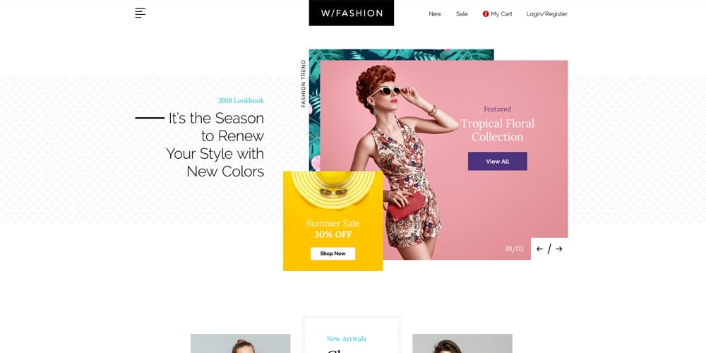  Fashion Store Web Template PSD