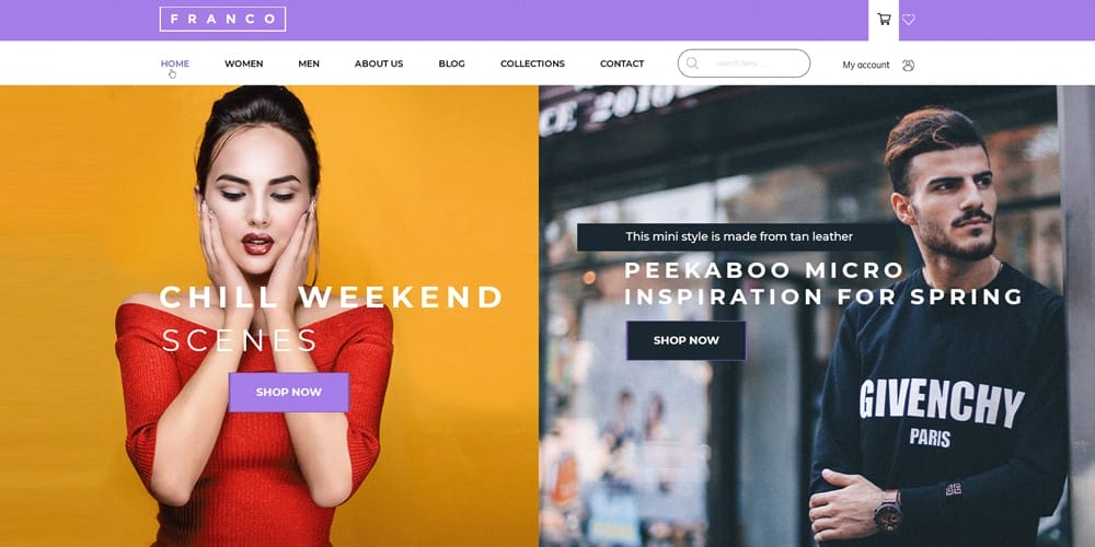 Fashion Store  Website Template PSD