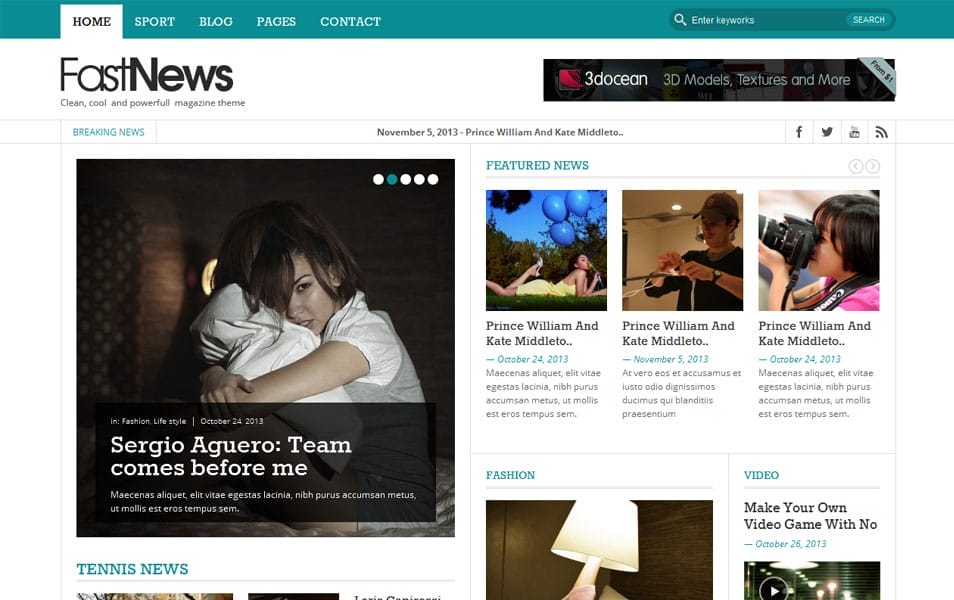 Fast News- Magazine WordPress theme