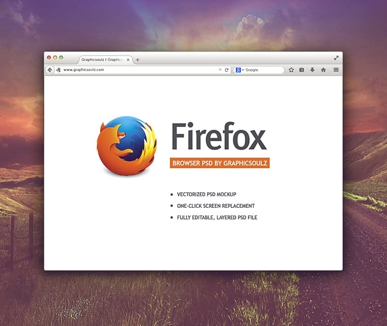 Firefox Browser Mockup 