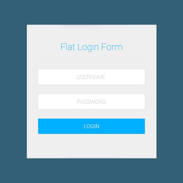 Flat-Login-Form