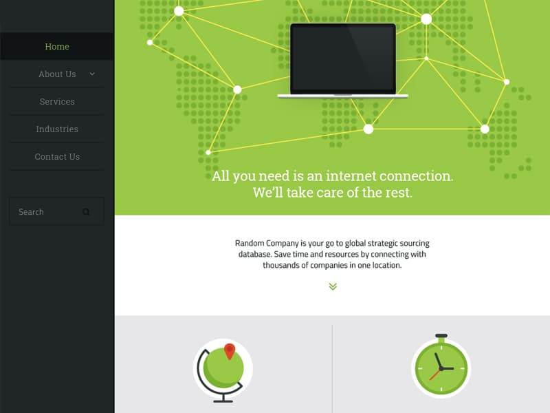 Flat Web Interface PSD