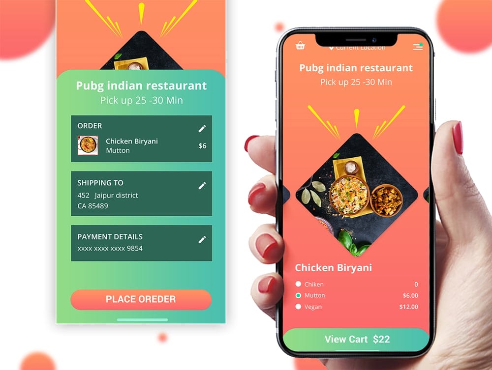 Foody Mobile App Design UI Kit PSD