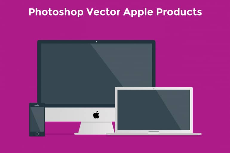 Free Apple Flat Products PSD