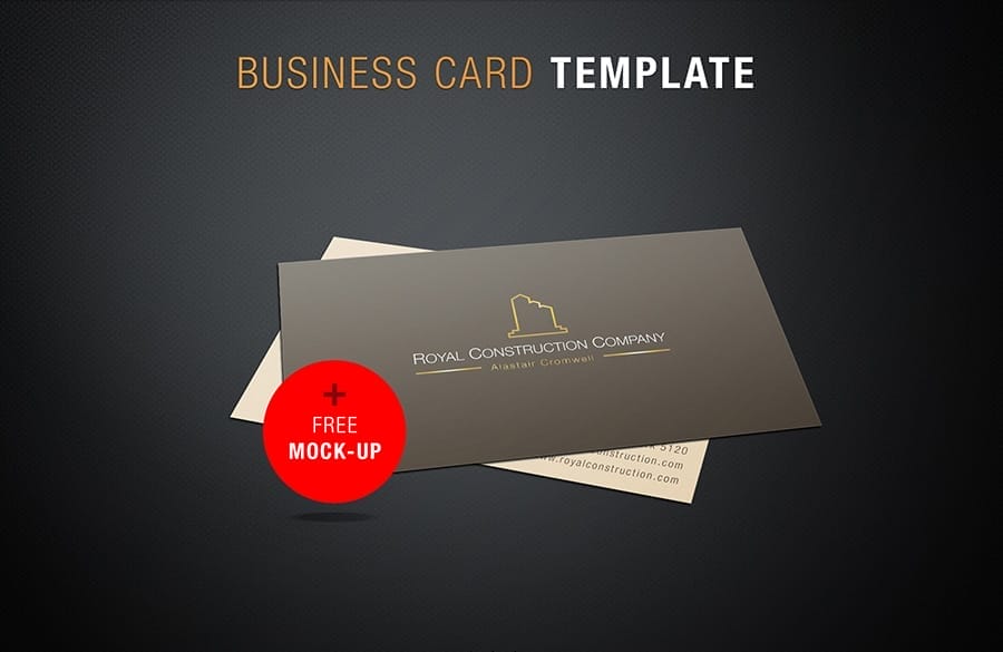 Free Business Card Mock Up Template