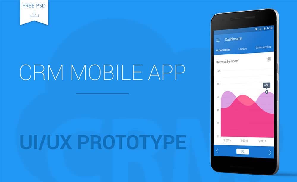 Free CRM Mobile App Template PSD