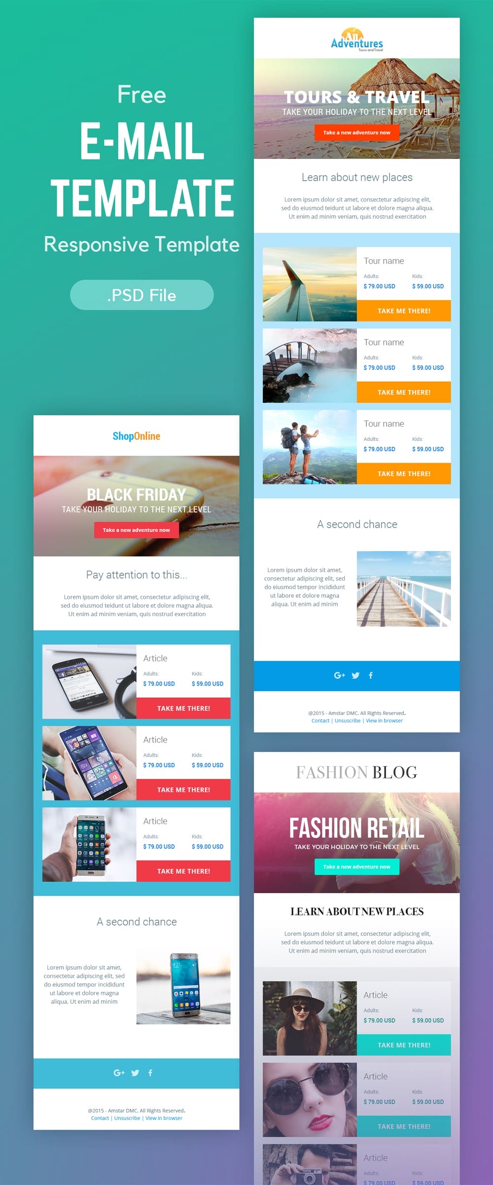 Free Email Newsletter PSD