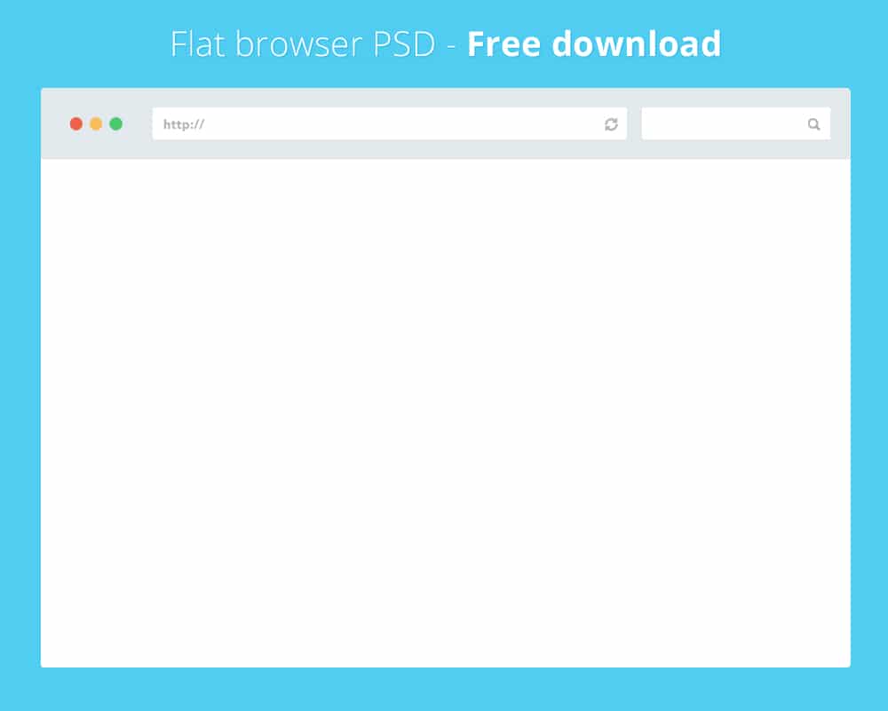 Free Flat Browser PSD