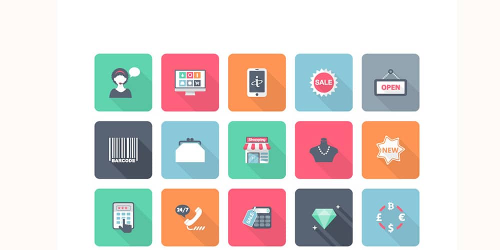 Free Flat Shopping Icons